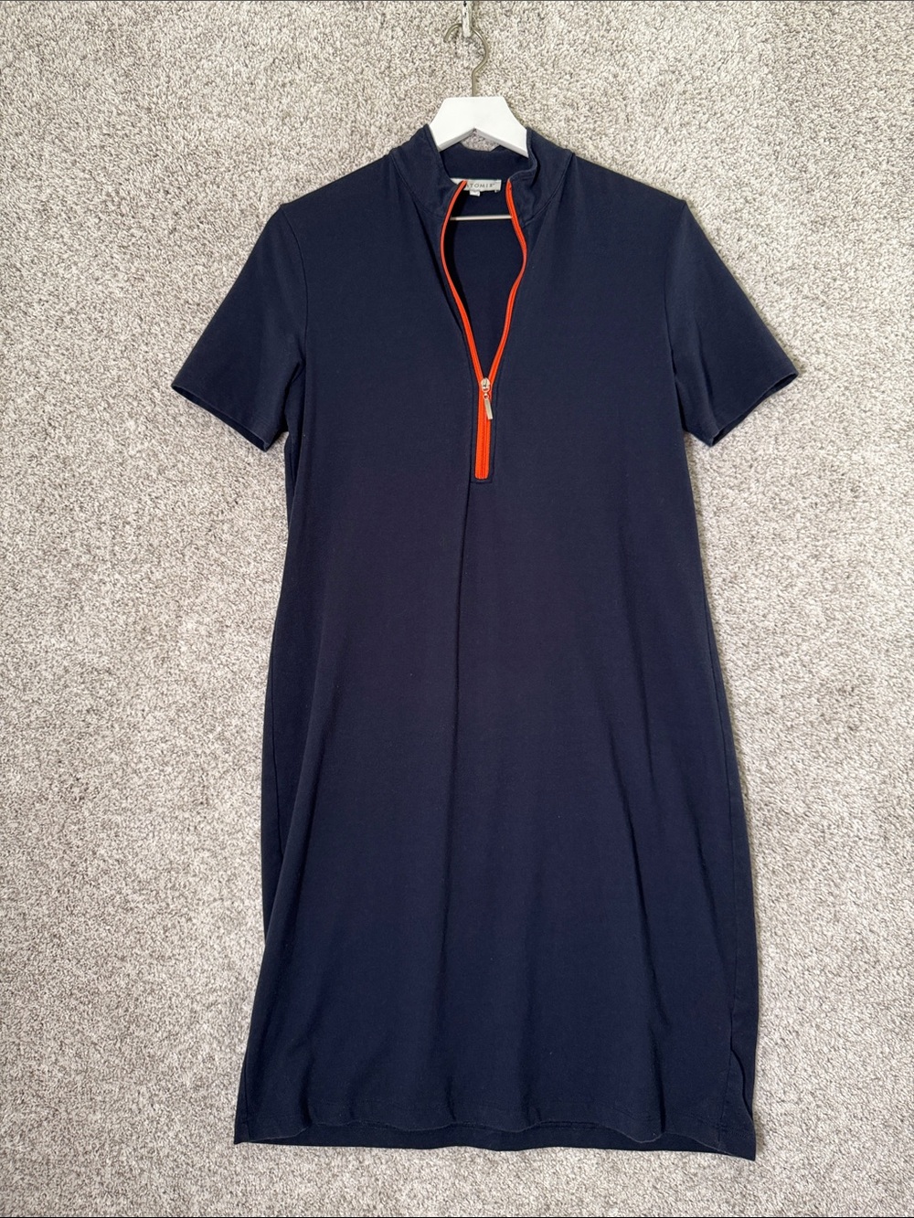 Anatomie Navy Blue zip Dress Size M Navy Blue & Orange Athletic